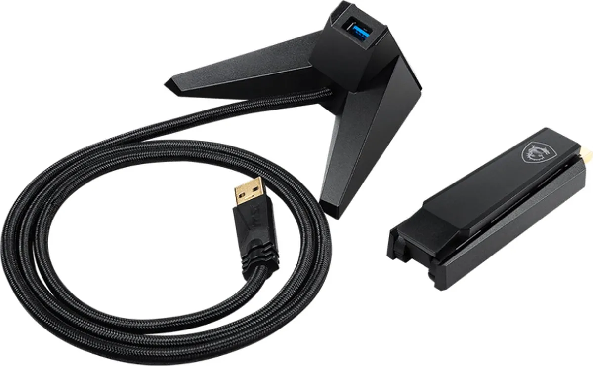 MSI AX1800 WiFi USB Adapter - WiFi 6 Dual Band - Zwart