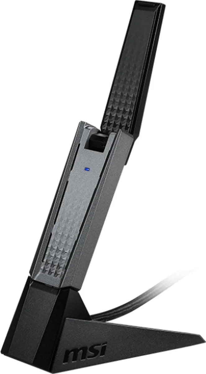 MSI AX1800 WiFi USB Adapter - WiFi 6 Dual Band - Zwart - afbeelding 6 van 6