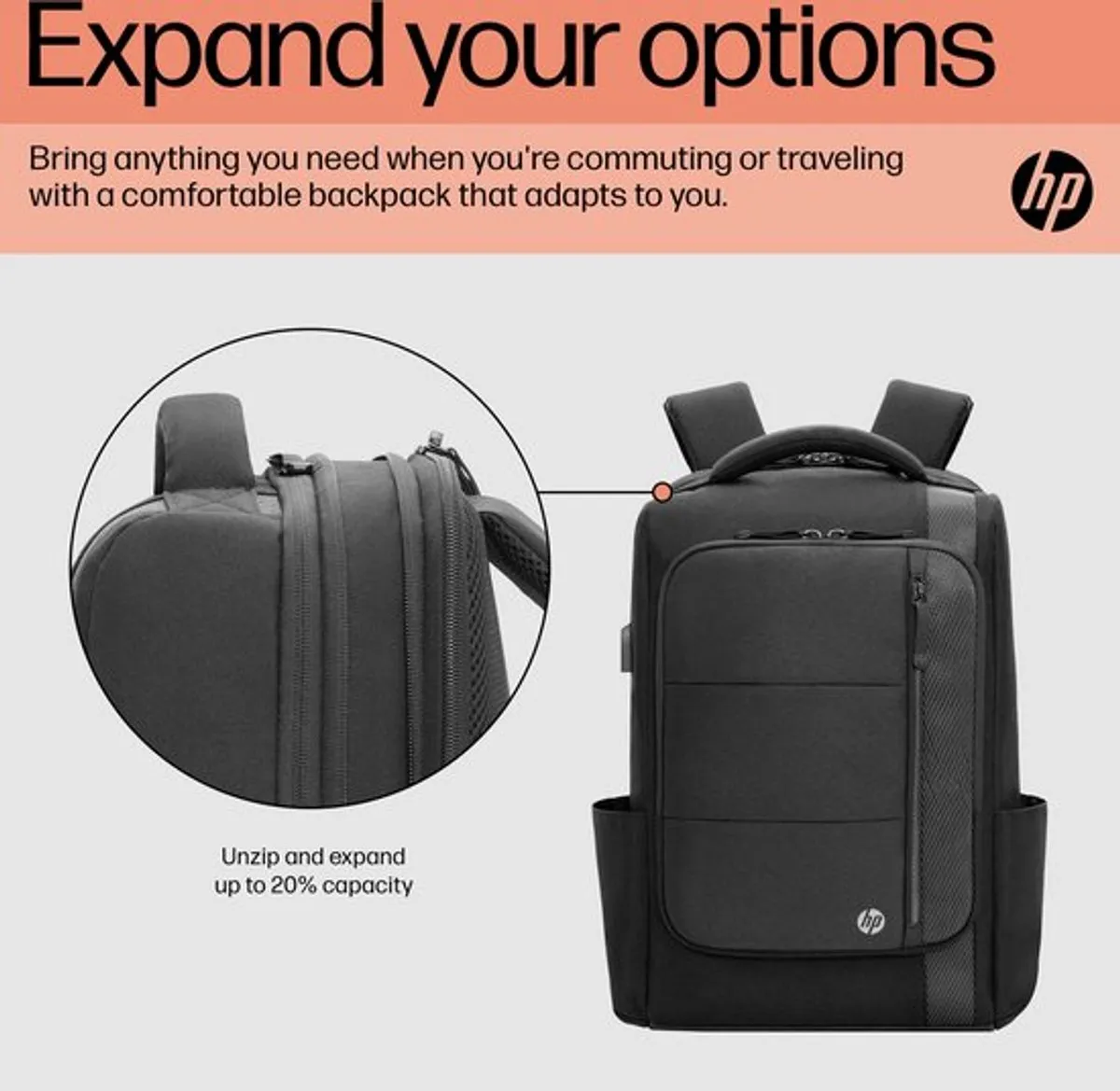 HP Renew Executive 16 inch Laptoprugzak - 16" - Zwart