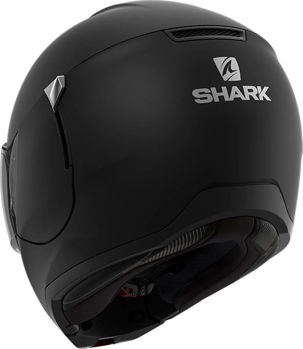 Shark EVOJET BLANK Motorhelm - Mat Zwart - Maat XS