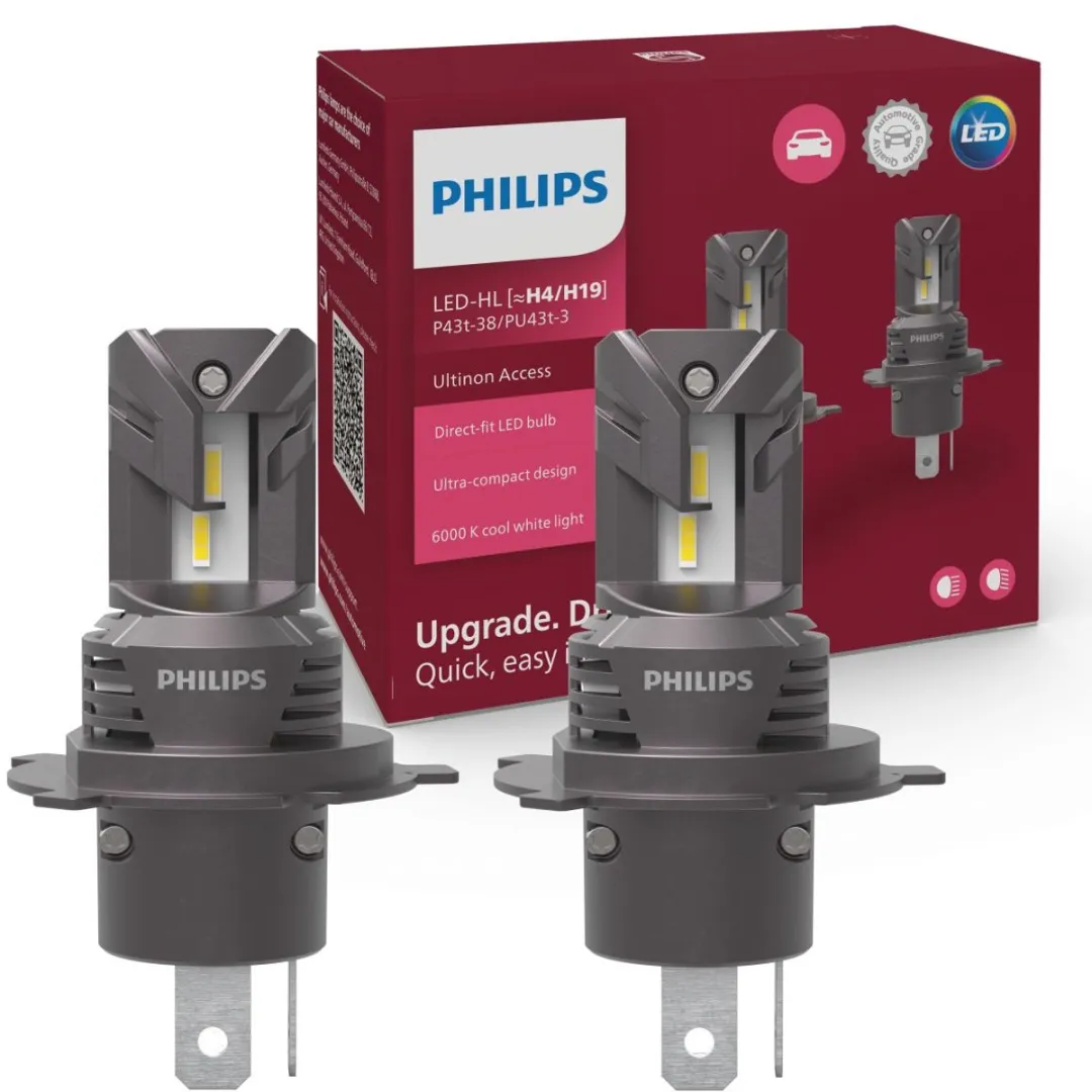 Philips Ultinon Access LED H4 H19 Set 11342U2500CX - 2 Stuks