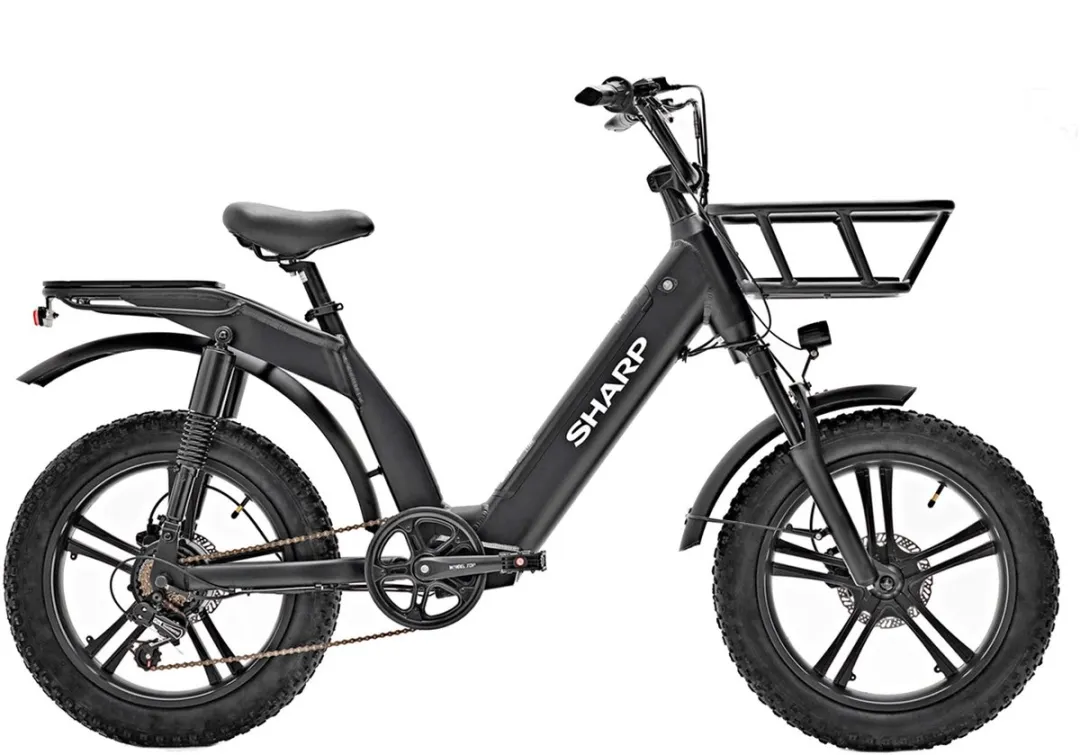 Sharp Lipari Elektrische Fatbike 20" - 375Wh - 250W - Zwart