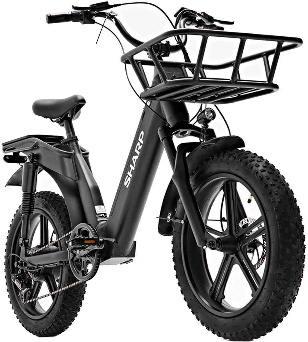 Sharp Lipari Elektrische Fatbike 20" - 375Wh - 250W - Zwart