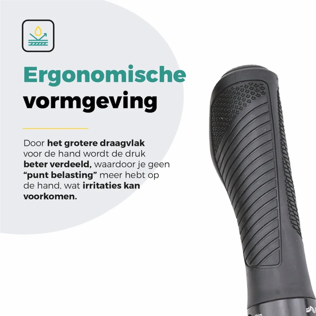 Voltano Ergonomische Fiets Handvatten 132mm - Zwart - afbeelding 6 van 6