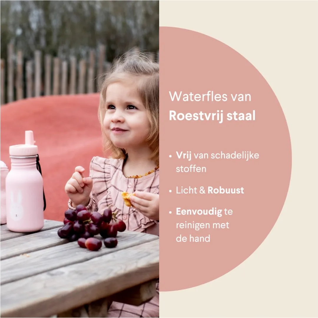 Trixie Mrs. Rabbit RVS Waterfles 350ml - Roze - afbeelding 6 van 6