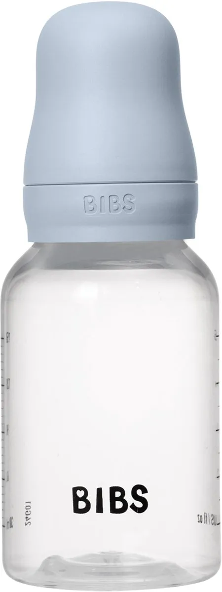 Bibs Fles - Slow Flow - 150 ml - Latex - Baby Blue