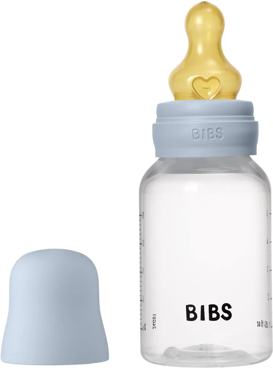 Bibs Fles - Slow Flow - 150 ml - Latex - Baby Blue
