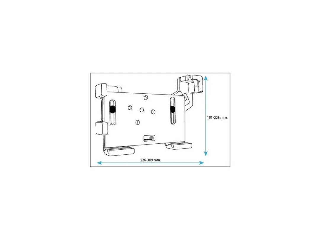 Brodit Passieve Houder Tilt Swivel 511626 - Zwart - afbeelding 6 van 6
