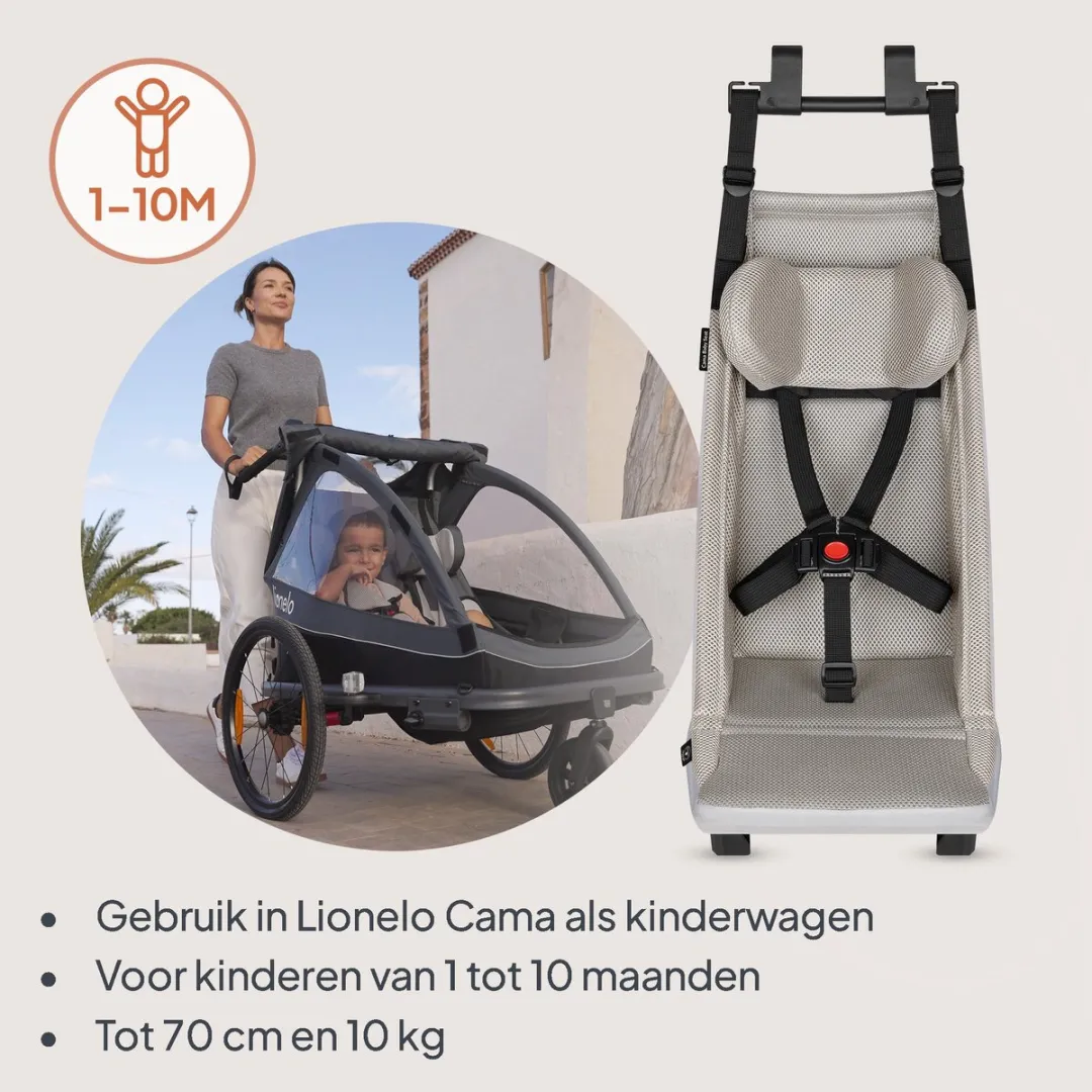 Lionelo Cama Wandelwagenhangmat - Grijs
