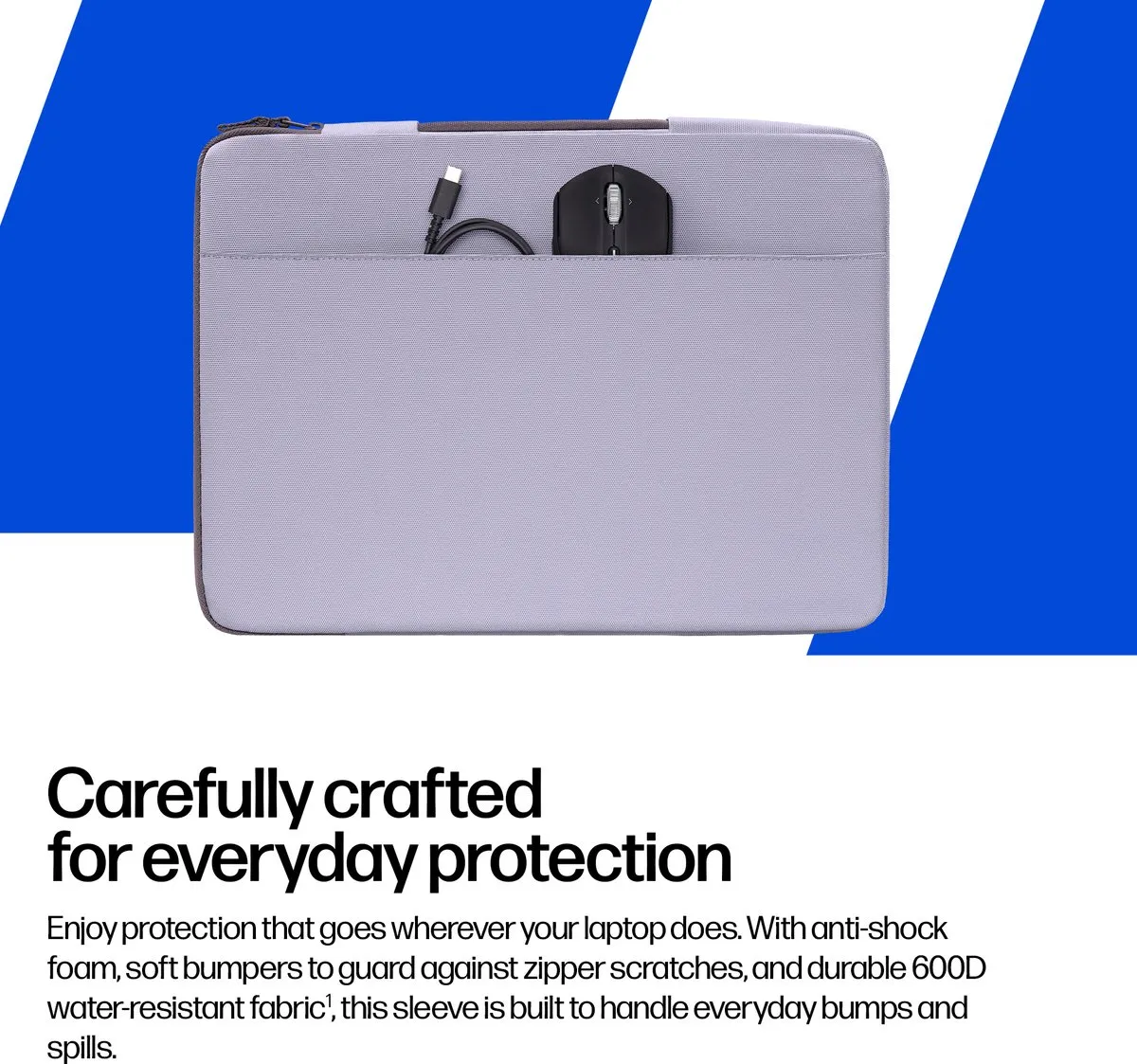 HP Protective Galactic Lilac Laptop Sleeve 13–14 inch – Dun & Waterafstotend met handvat