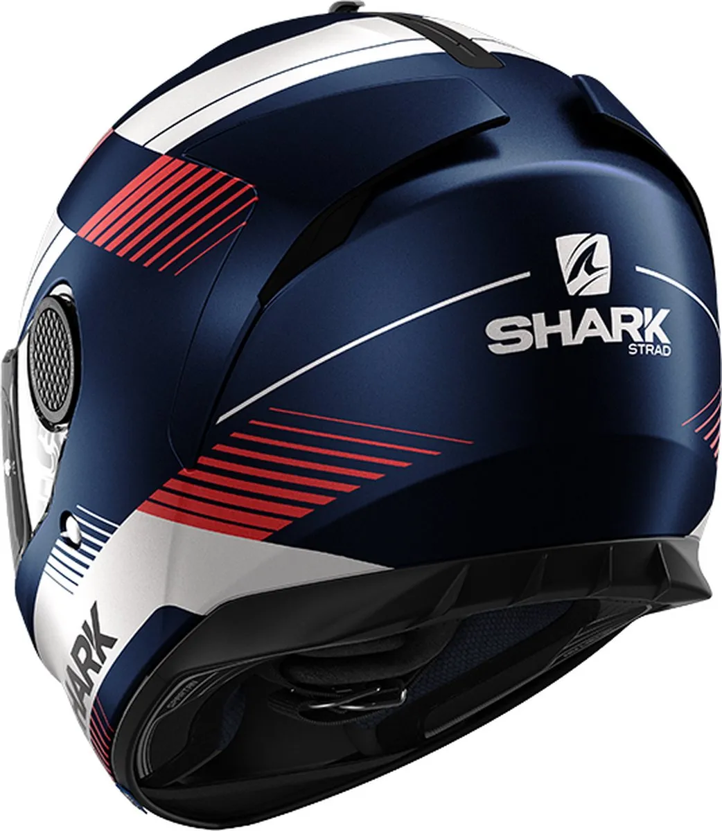 Shark Spartan 1.2 Strad Motorhelm - XXL - Mat Blauw/Wit/Rood