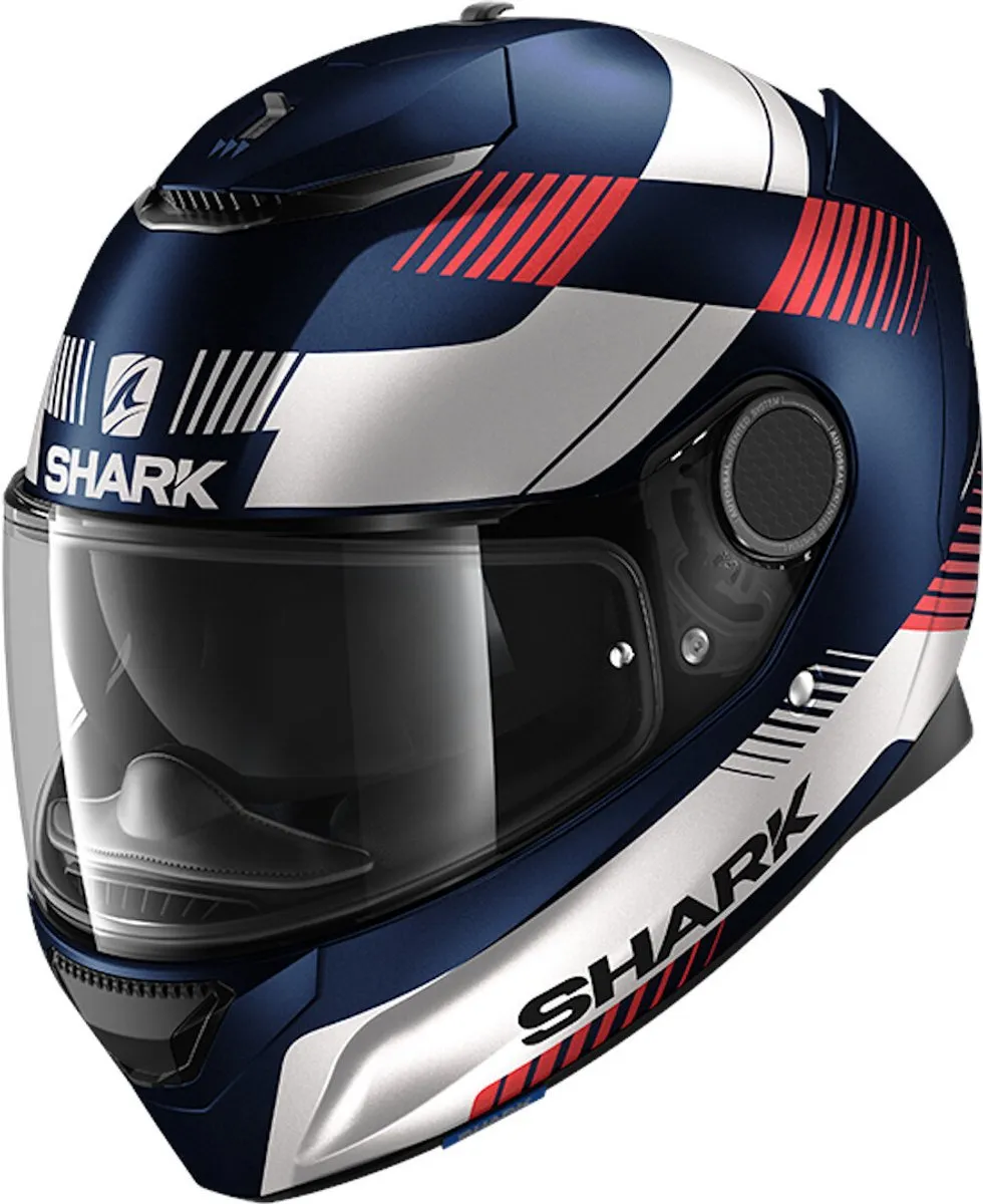 Shark Spartan 1.2 Strad Motorhelm - XXL - Mat Blauw/Wit/Rood - afbeelding 6 van 6