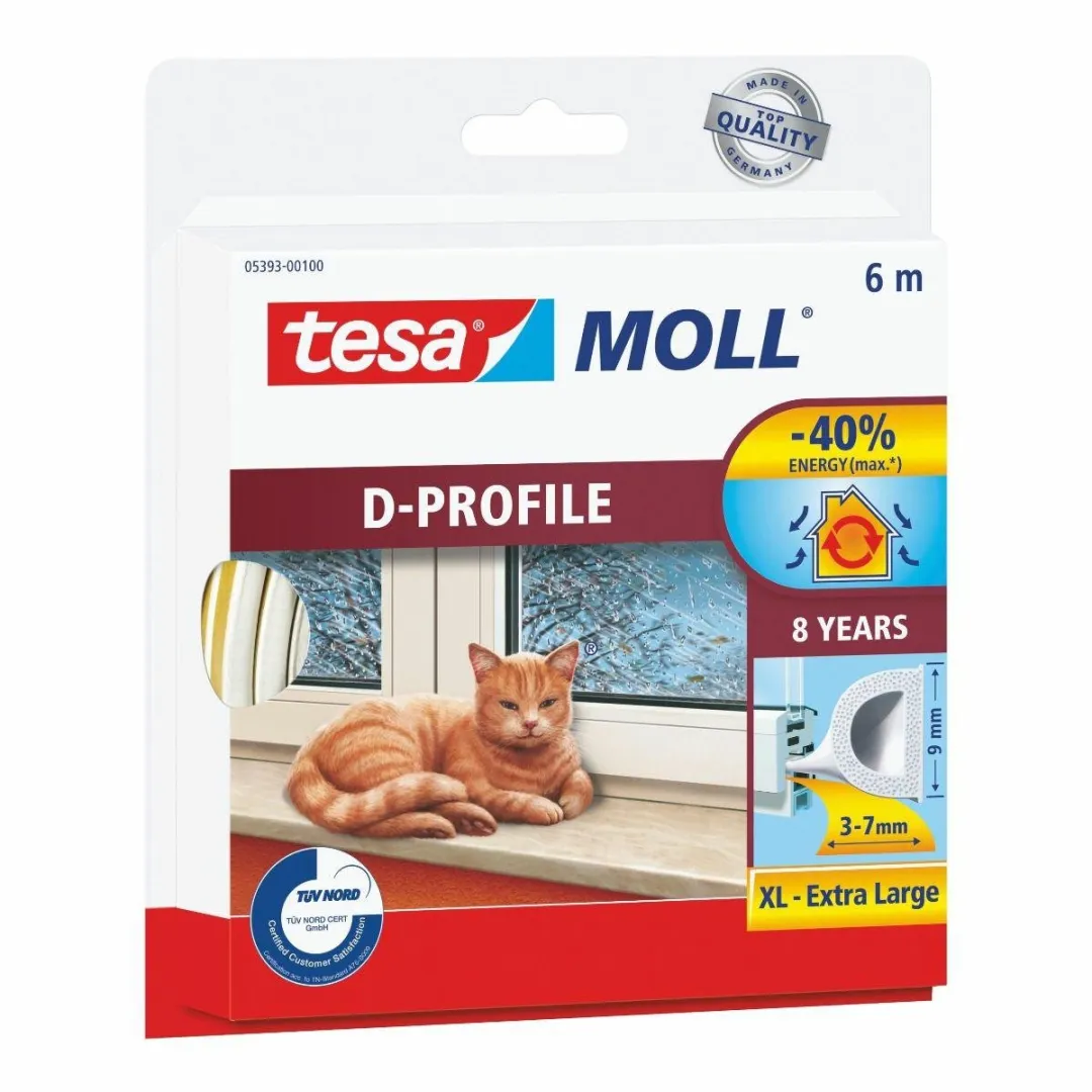 Tesa Tesamoll Raamsluiting D-profiel 6m