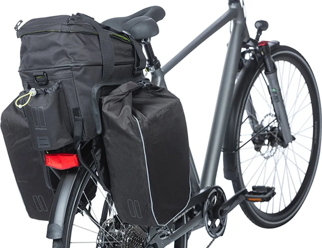 Basil Miles XL Pro Bagagedragertas 36L - Zwart/Lime - afbeelding 6 van 6