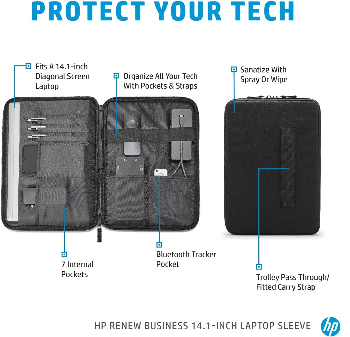 HP Business 14 Laptoptas - Zwart