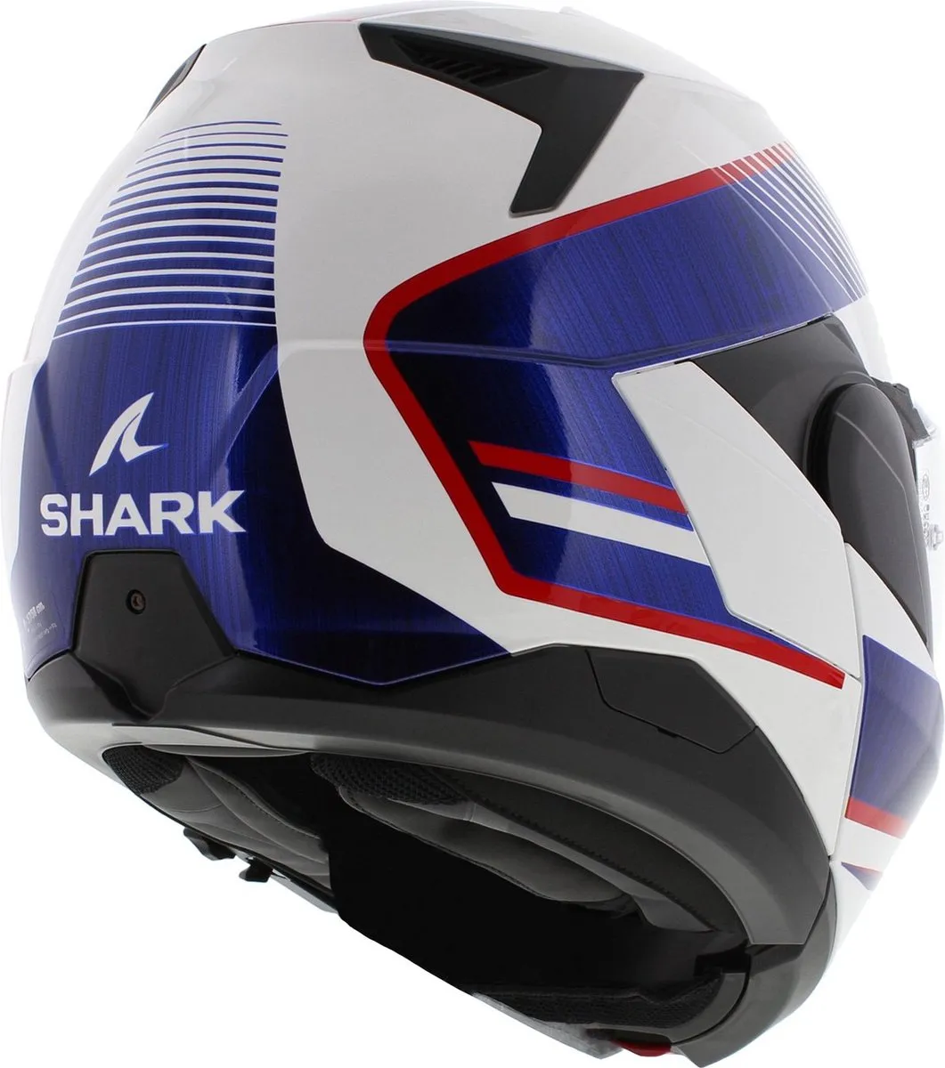 Shark Oxo Sikter Helm - Maat S - Wit/Chrome/Blauw
