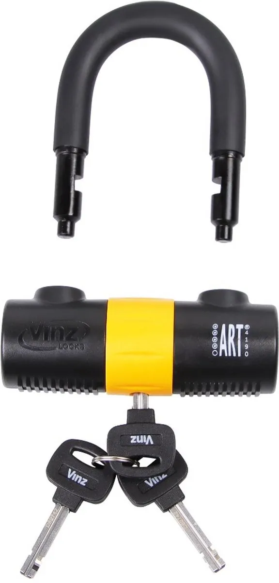 VINZ Trivor ART 4 Hangslot - Zwart