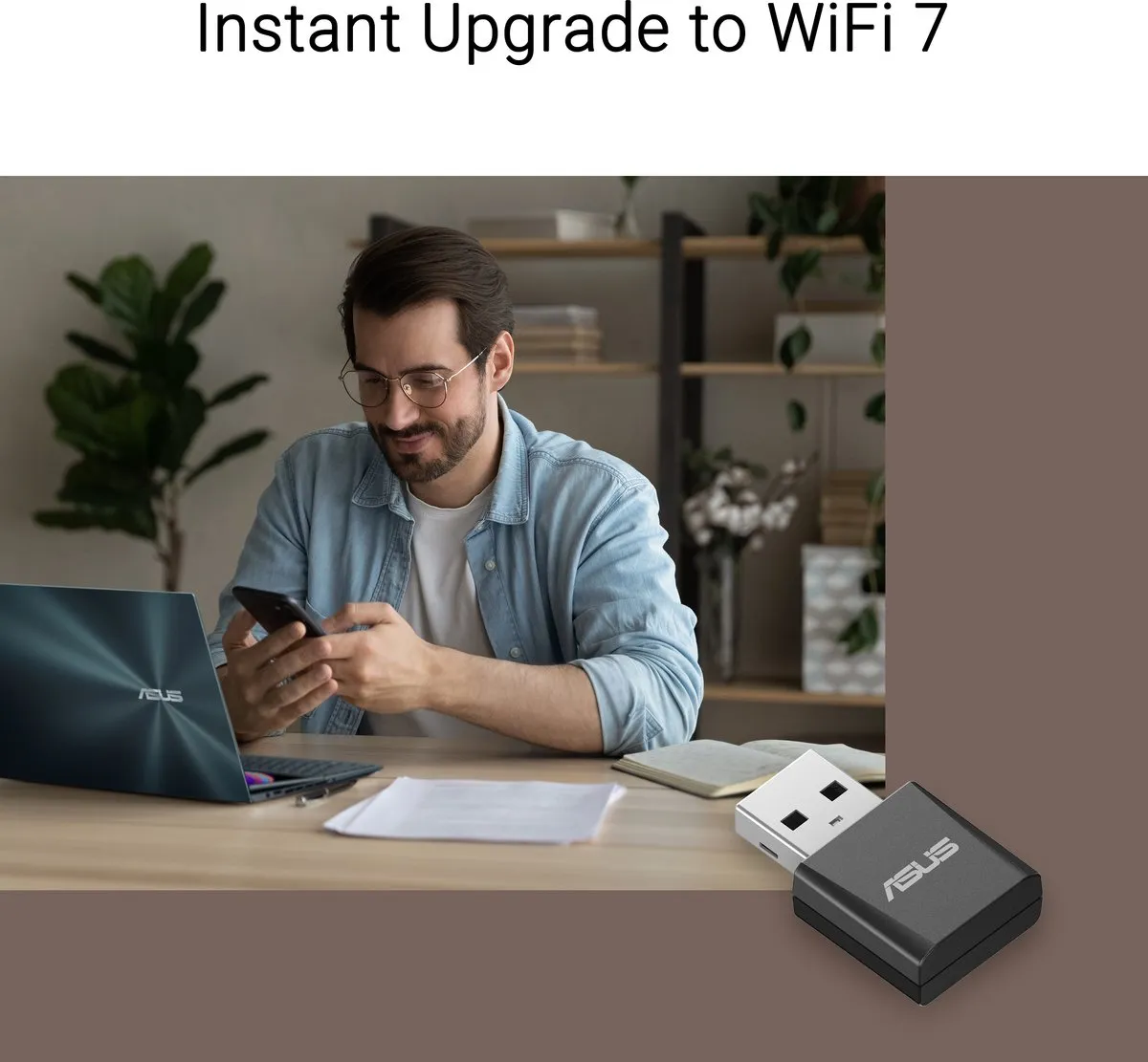 ASUS USB-BE92 Nano Wireless Netwerkadapter WiFi 7 - Zwart