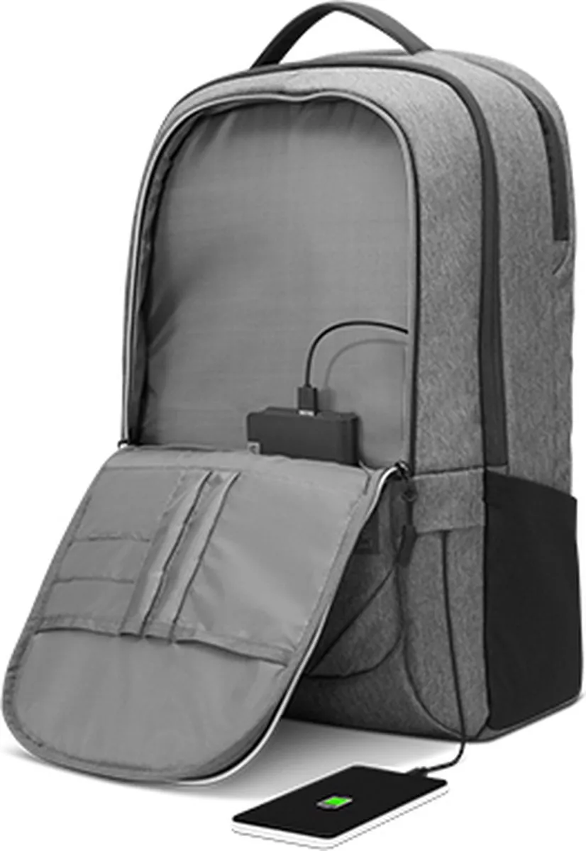 Lenovo Urban B730 GX40X54263 Rugzak 17.3" - 3 Vakken - Houtskool/Grijs - afbeelding 6 van 6