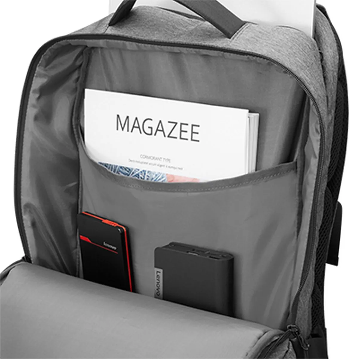 Lenovo Urban B730 GX40X54263 Rugzak 17.3" - 3 Vakken - Houtskool/Grijs