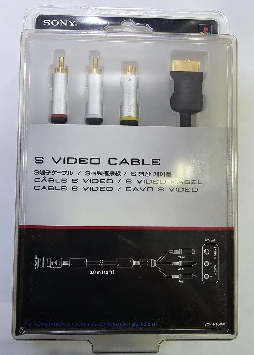 Sony PlayStation S-Video Kabel PS3 - Zwart