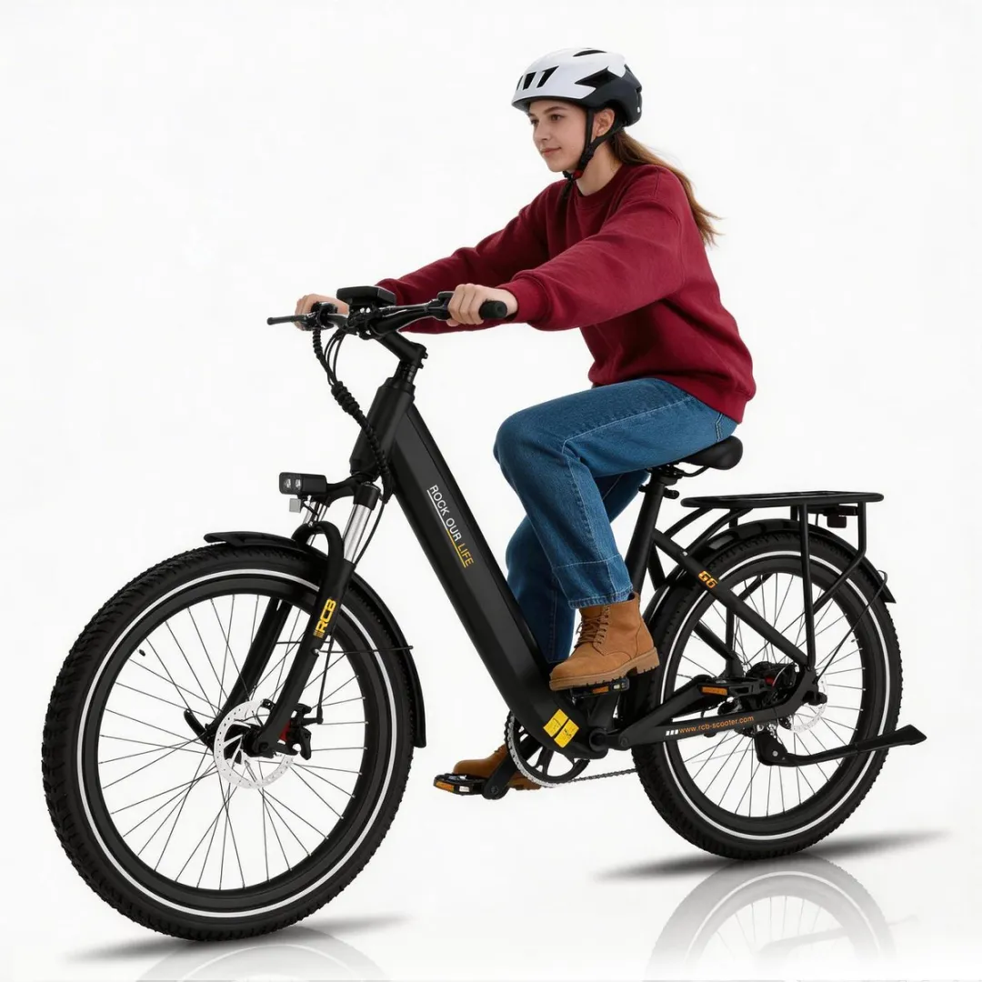 RCB G6 Elektrische Fiets dames - 27.5 Inch - 250W - 36V 13Ah -7 versnellingen- met App en NFC - Zwart