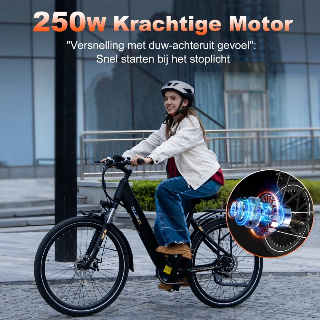RCB G6 Elektrische Fiets Dames 27.5" - 250W - 7 Versnellingen - Zwart - afbeelding 6 van 6