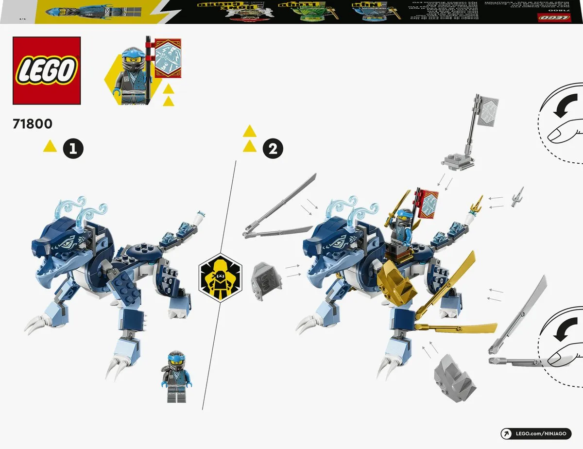 LEGO Ninjago Nya’s Waterdraak EVO 71800 Bouwset - 173 Stukken