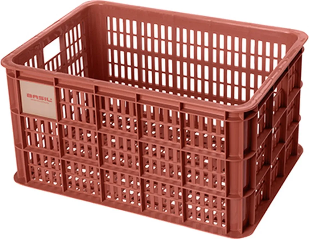 Basil Fietskrat L - Groot - 40 Liter - Rood