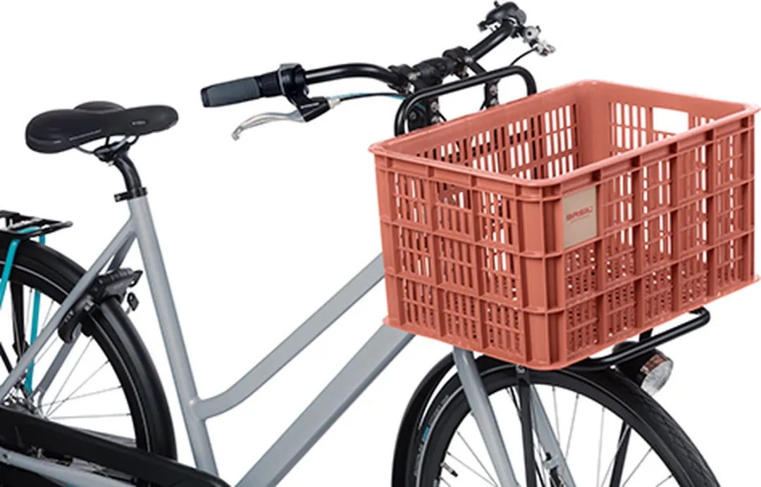 Basil Fietskrat L - Groot - 40 Liter - Rood