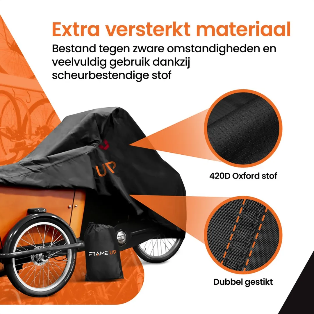Bakfietshoes waterdicht – 450D Oxford bakfiets hoes - Geschikt voor o.a Urban Arrow, Lovens, Babboe, Vogue, Dolly, Makki past niet op huif