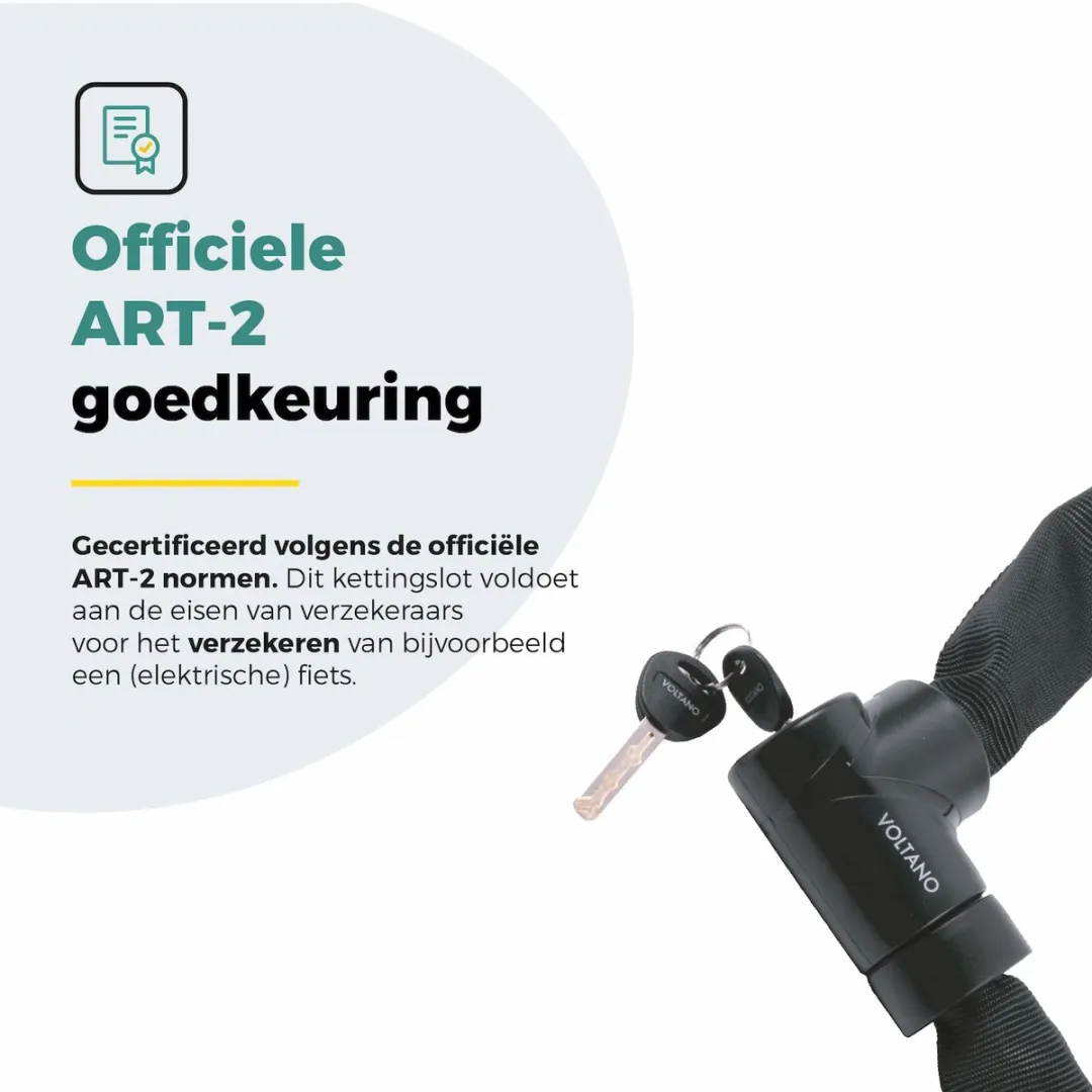 Voltano ART2 Kettingslot Pro 110cm - Zwart