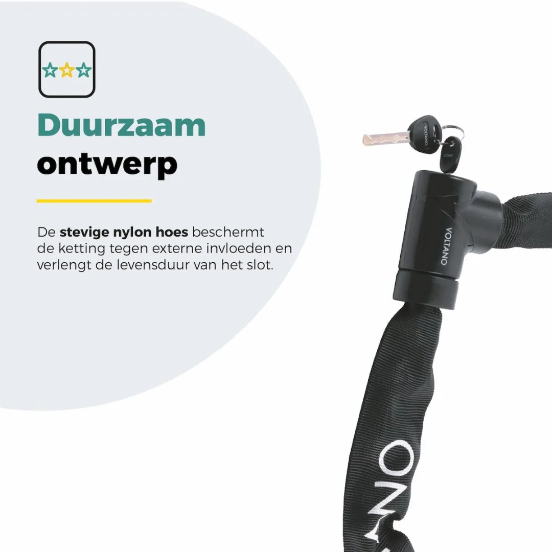 Voltano ART2 Kettingslot Pro 110cm - Zwart