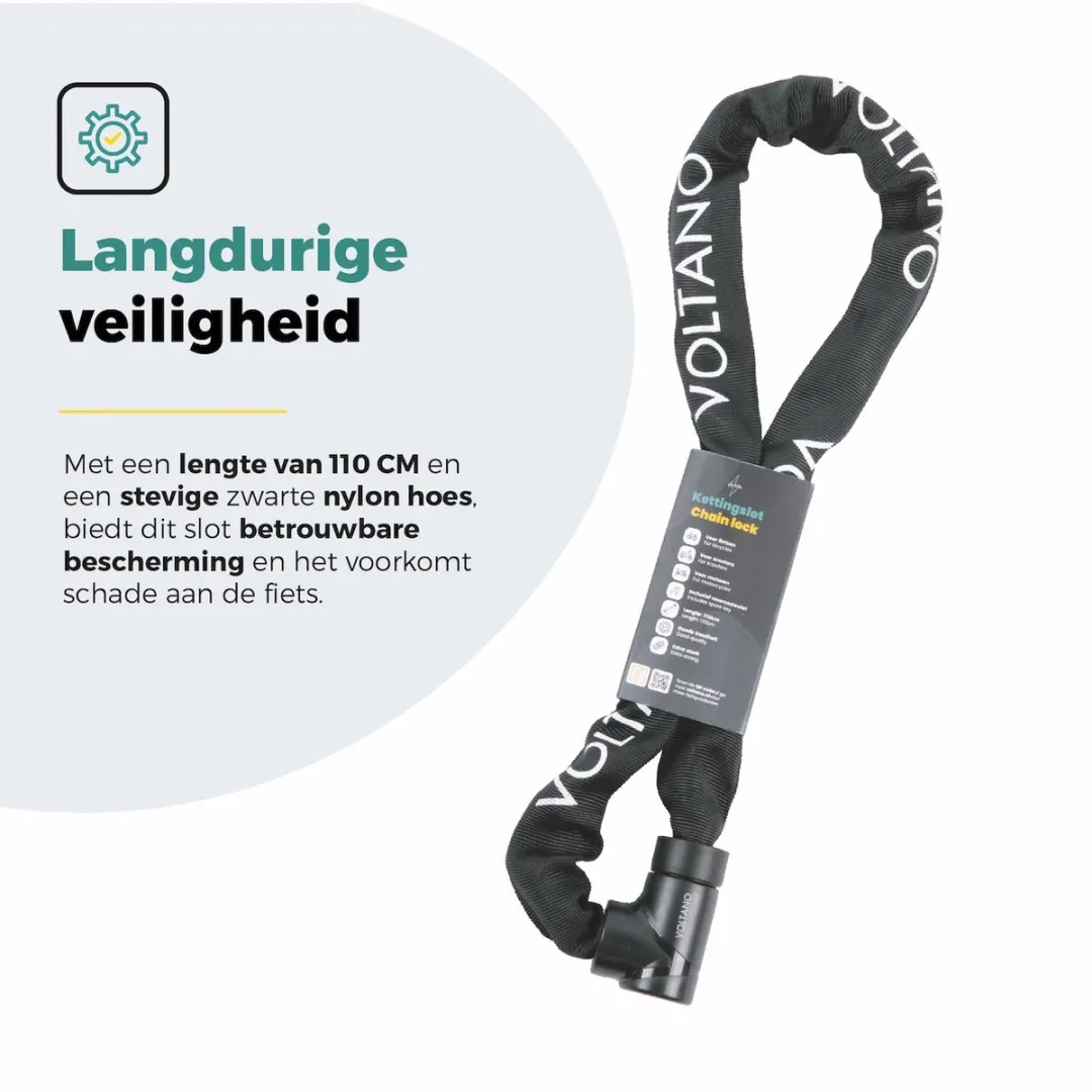 Voltano ART2 Kettingslot Pro 110cm - Zwart - afbeelding 6 van 6