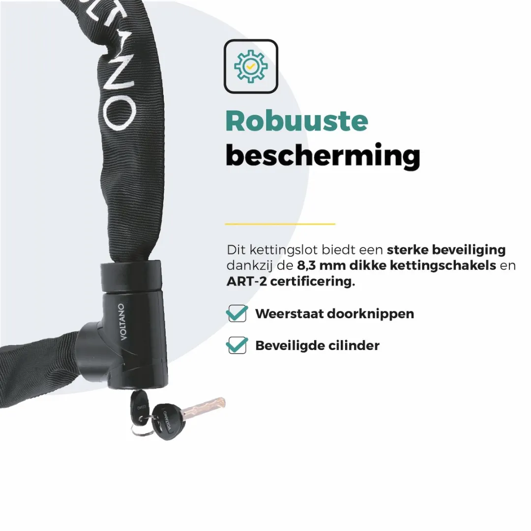 Voltano ART2 Kettingslot Pro 110cm - Zwart