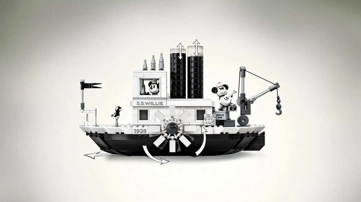 LEGO Steamboat Willie 21317 - 751 Stukken - 2 Minifiguren - afbeelding 6 van 6