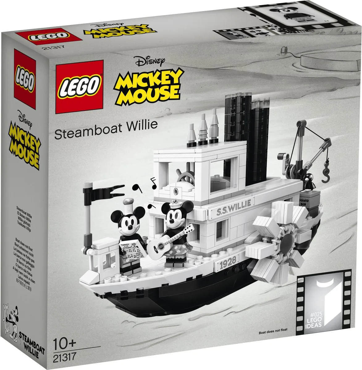 LEGO Steamboat Willie 21317 - 751 Stukken - 2 Minifiguren