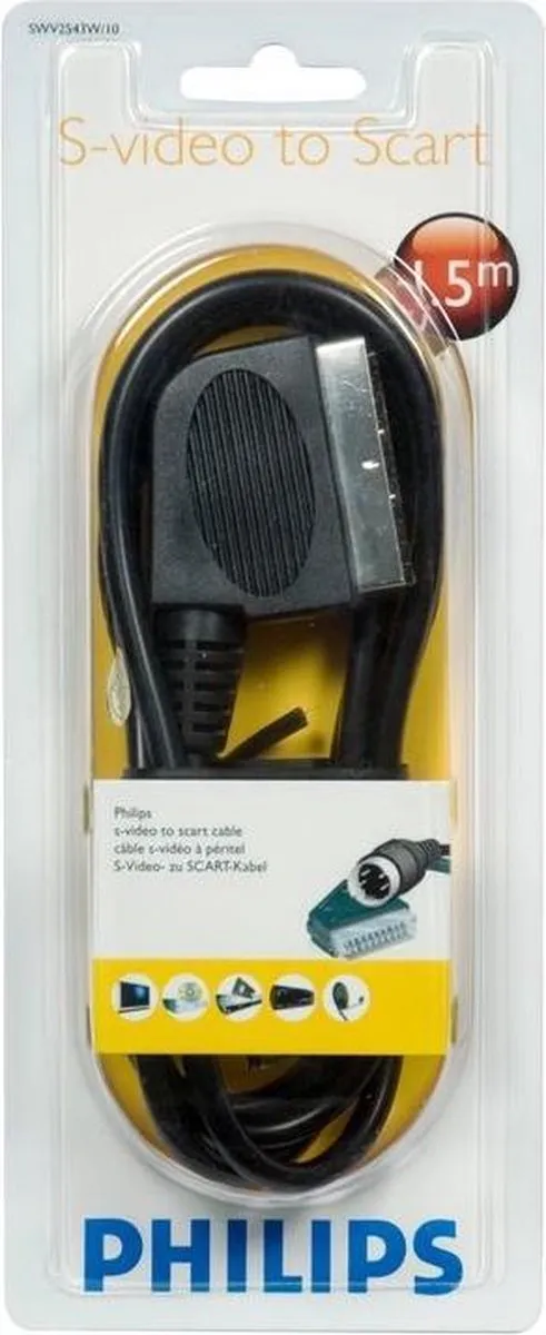 Philips SWV2543W/10 SCART-kabel - Zwart