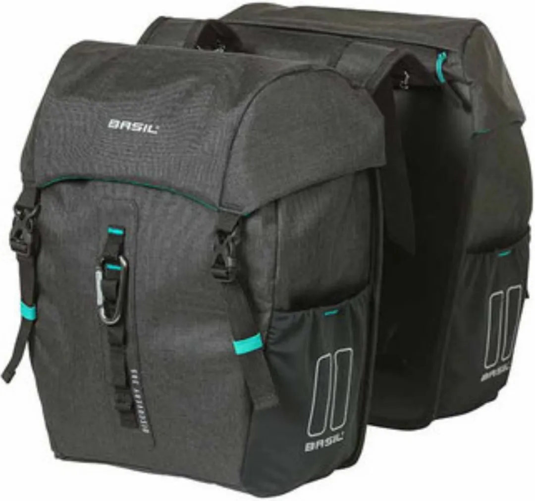 Basil Discovery Dubbele Fietstas - 18L - Zwart