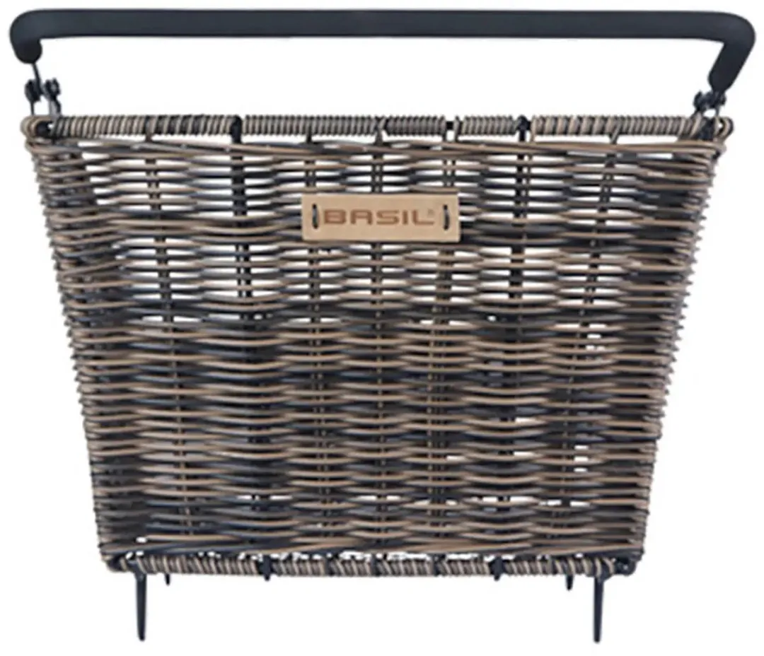 Basil Cento Rattan Look Fietsmand Achter - 22L - Bruin