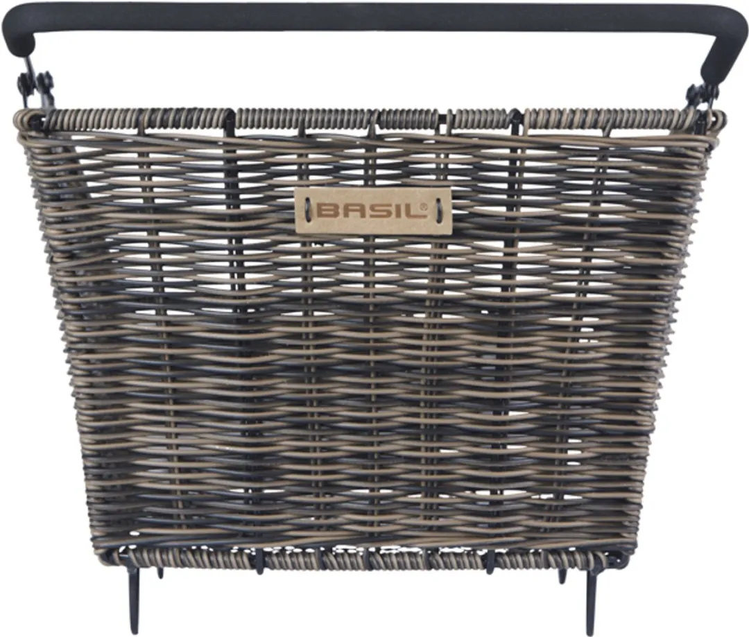 Basil Cento Rattan Look Fietsmand Achter - 22L - Bruin