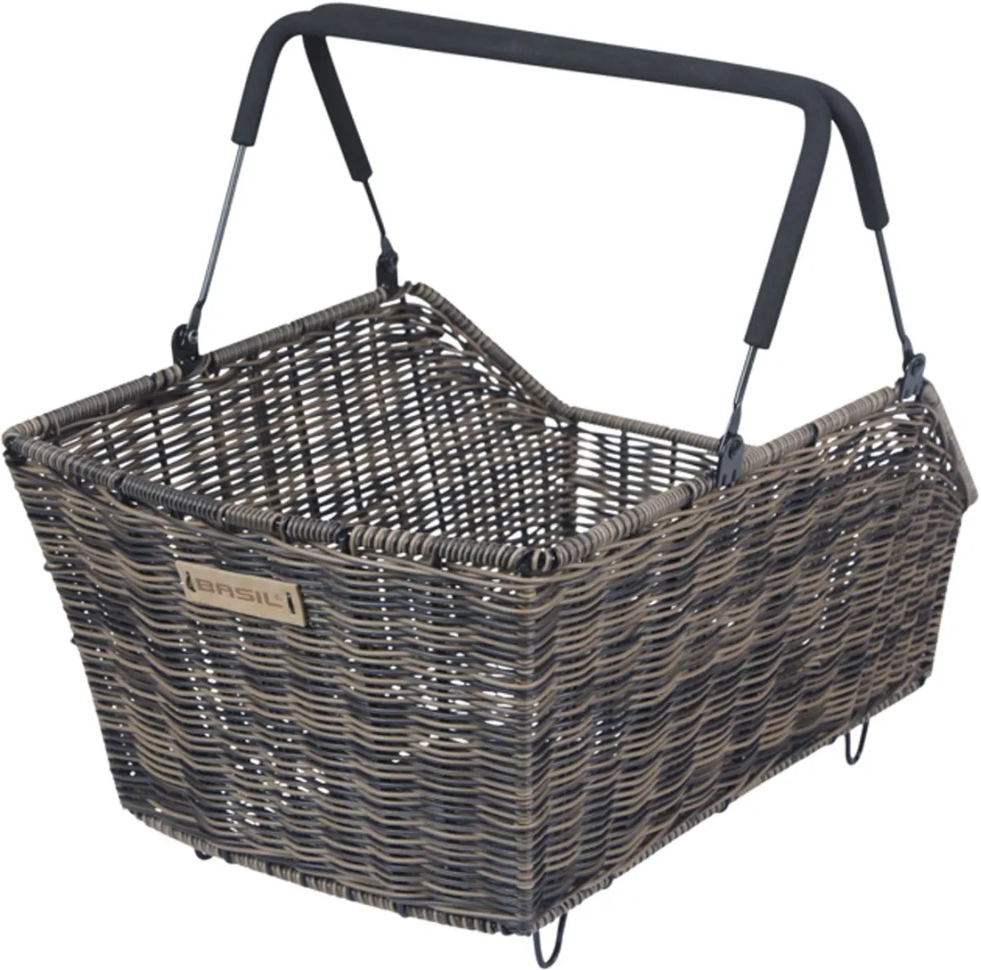 Basil Cento Rattan Look Fietsmand Achter