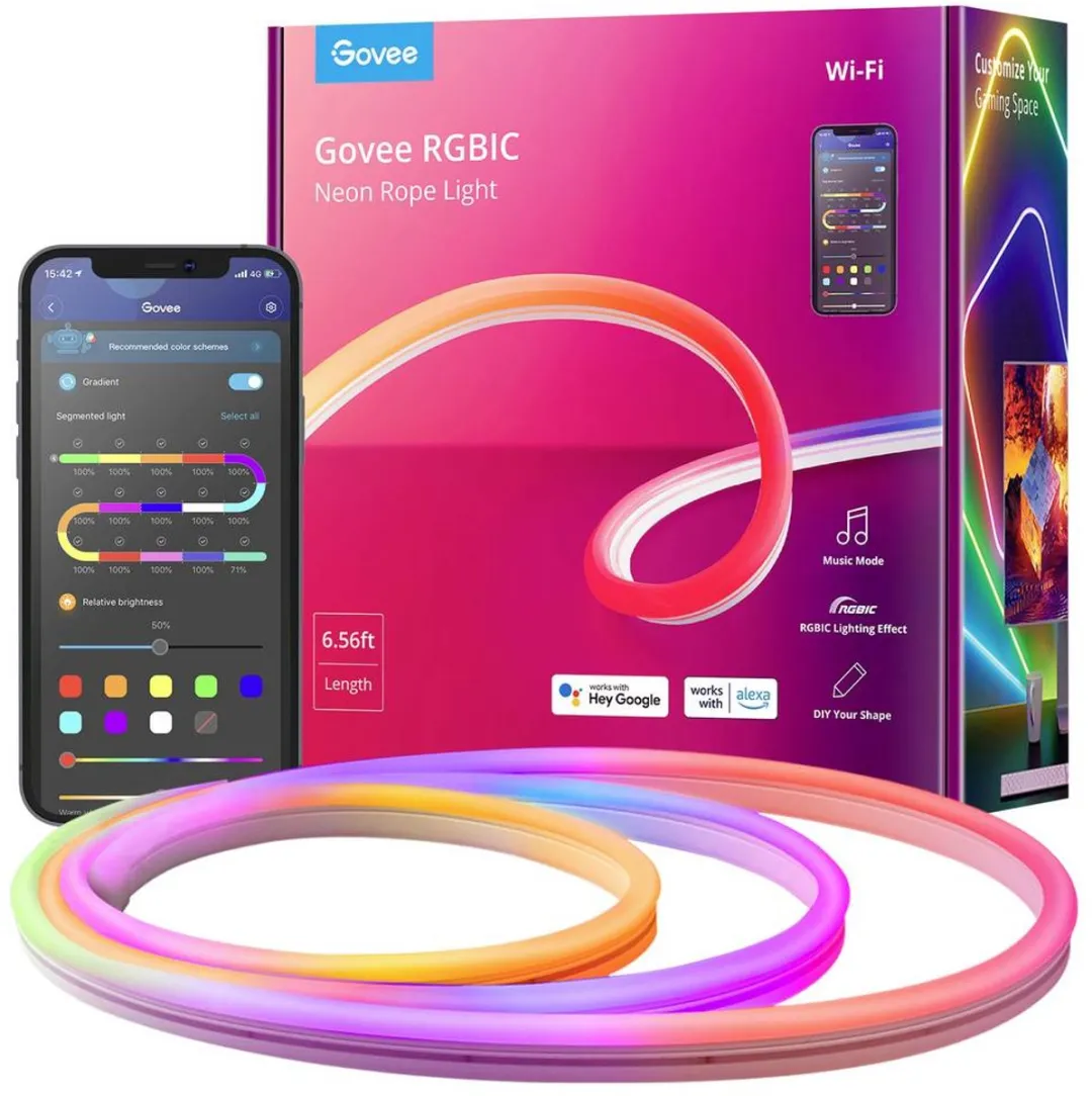 Govee RGBIC Neon Rope Light H61A1 - 2m Wit - afbeelding 3 van 6