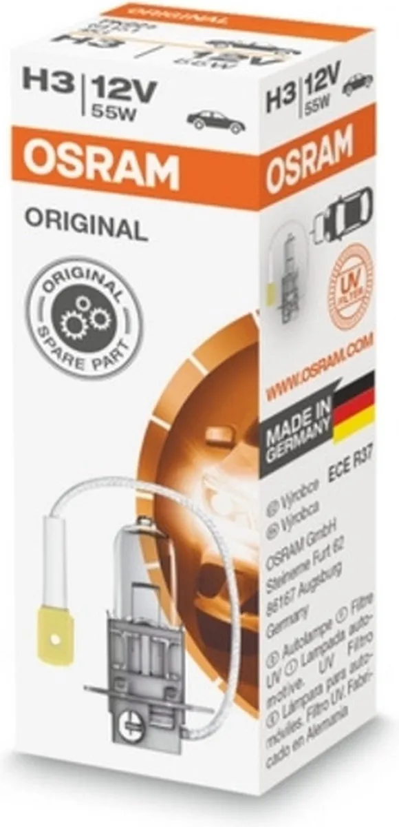 Osram Original H3 Halogeenlamp 12V/55W - Wit