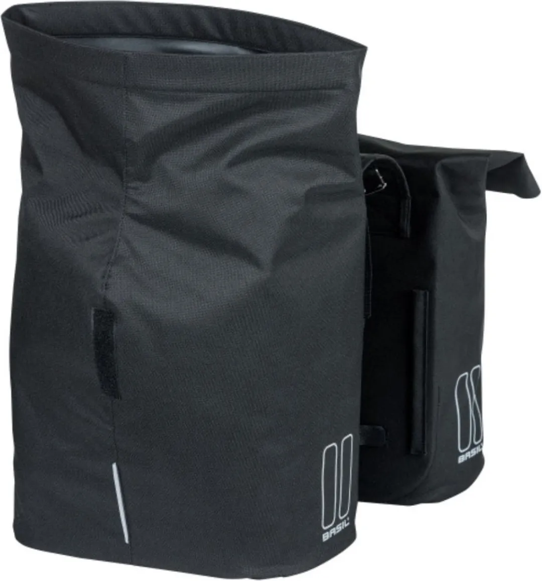 Basil City Dubbele Fietstas MIK 28-32L - Zwart
