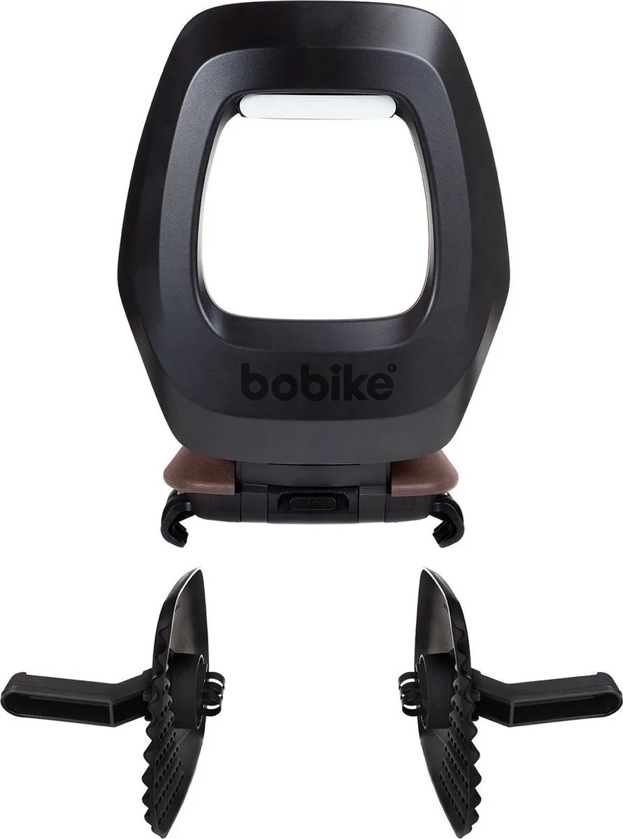 Bobike One Junior Achterzitje - tot 35kg - Zwart/Bruin