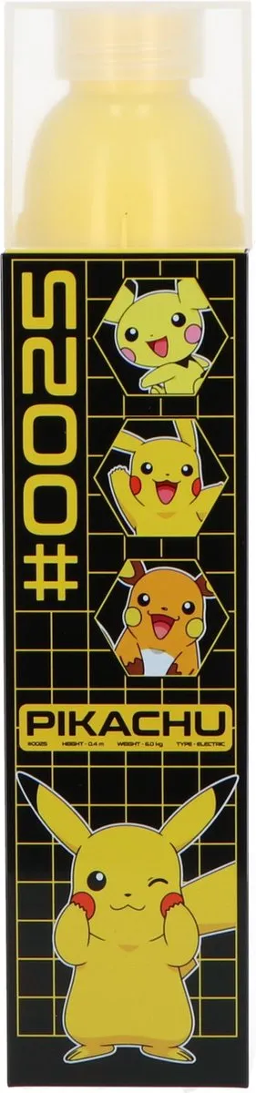Pokémon Sportfles 650ml - Rood/Geel/Blauw/ Groen