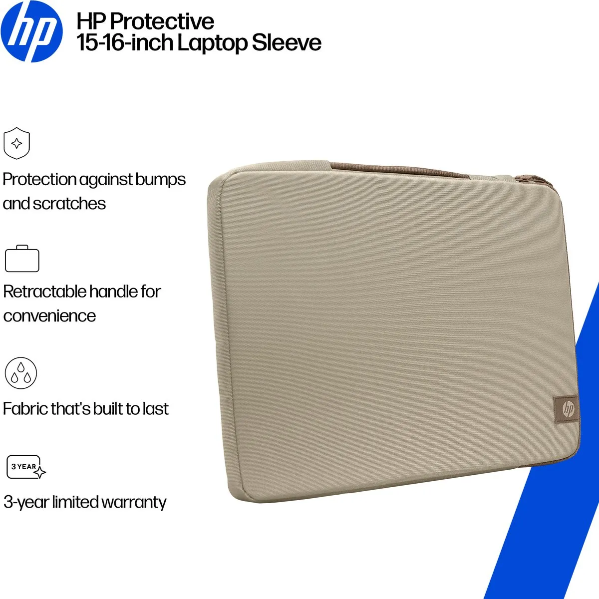 HP Protective Latte Taupe Laptophoes 15.6" - C3TR9AA