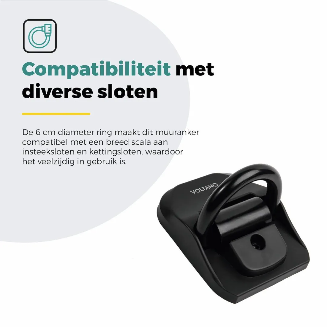 Voltano Muuranker Secure TY7928 - Zwart