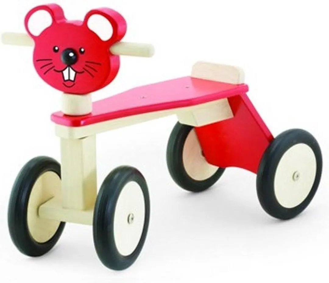 Pintoy Houten Loopfiets Muis 4 Wielen
